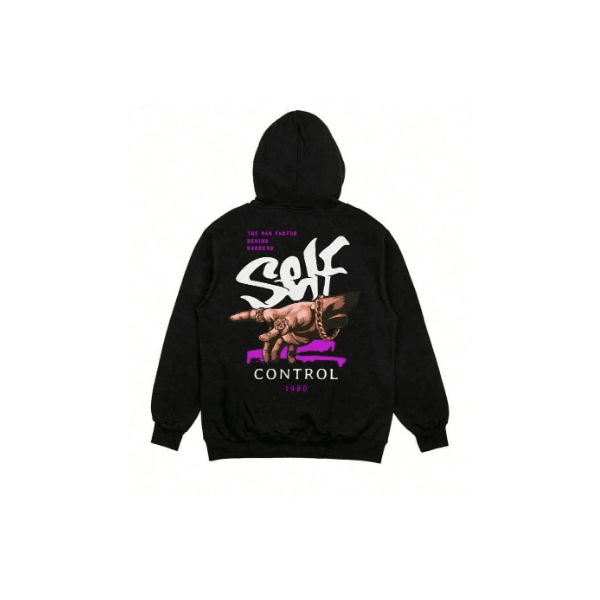 Casaco Blusa Moletom Self Control 1980 StreetWear Style - Preto - QUEIMA ESTOQUE