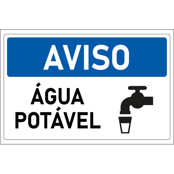Placa de Aviso | Água Potável