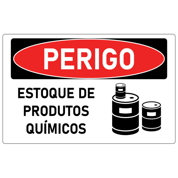 Placa de Perigo | Estoque de Produtos Químicos