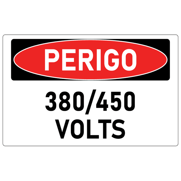 Placa de Perigo | 380 / 450 Volts