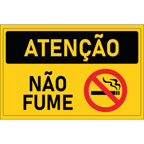 Placa de Atenção | Não Fume