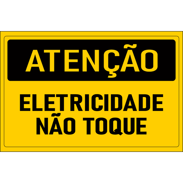 Placa de Atenção | Eletricidade Não Toque