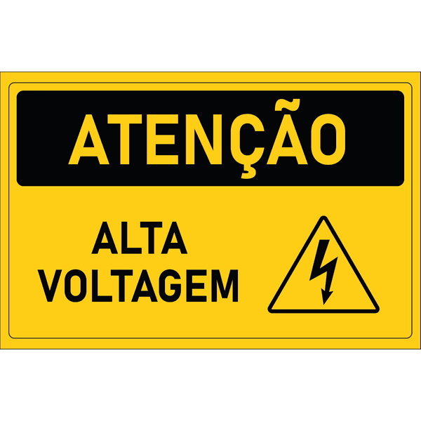 Placa de Atenção | Alta Voltagem