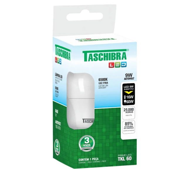 Lâmpada Led TKL 60/9W 6500k - Taschibra 