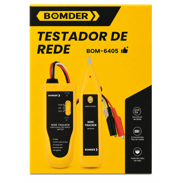 Kit Localizador e Testador de Cabos Bomvink BOM-6405 - UNICAA HOME CENTER