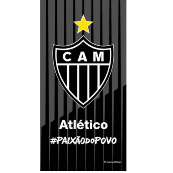 Bouton Toalha Banho Veludo Time - Atletico MG
