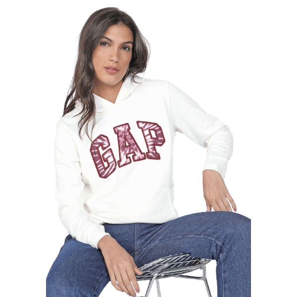 Moletom Gap Flanelado Off White Feminino