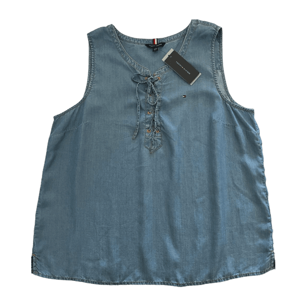 Blusa Regata Jeans Tommy Hilfiger Feminina