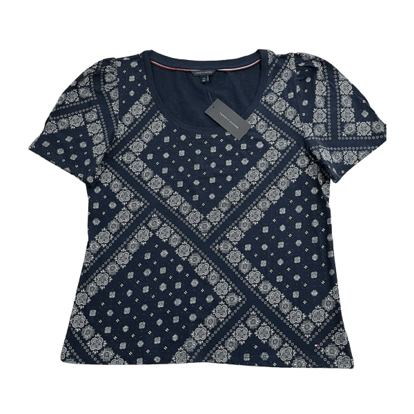 Blusa Tommy Hilfiger Estampada Azul Marinho Feminina