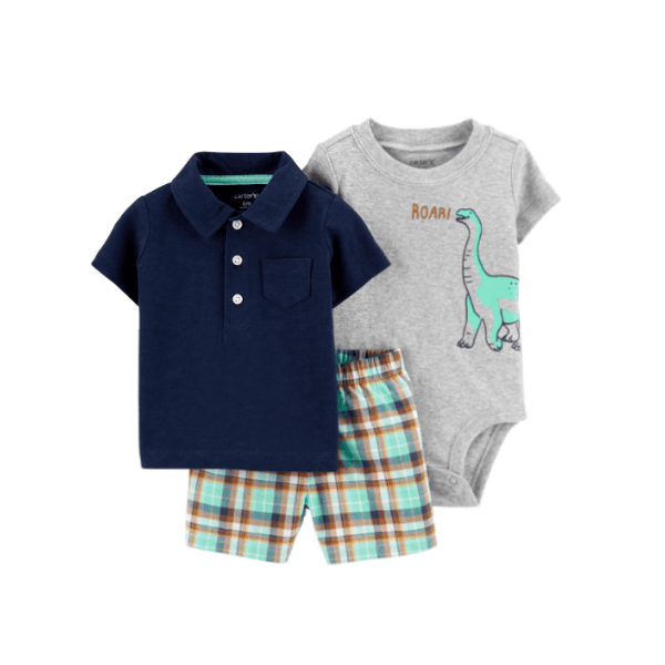 Trio Body Camiseta Polo e Short Carter's