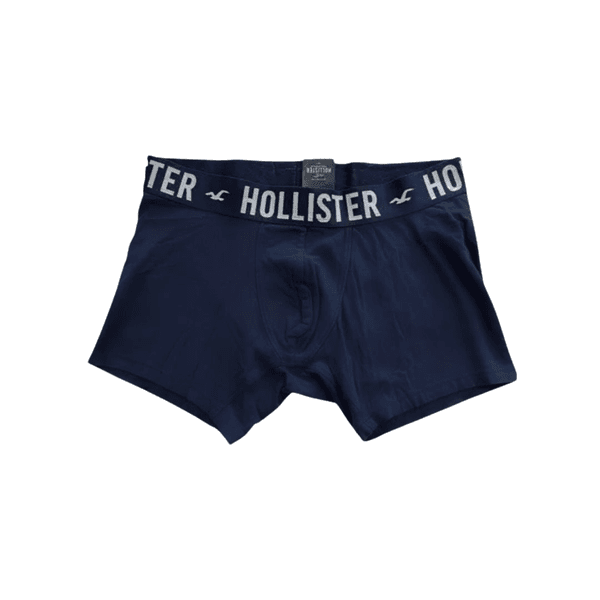 Cueca Boxer Azul Escuro Hollister 