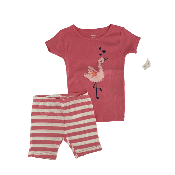 Pijama Verão Com 2 Peças Carter's Cisne Rosa