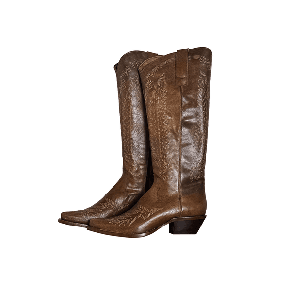 Botas US Cowboys Adulto Modelo Texana Feminina Couro Palha