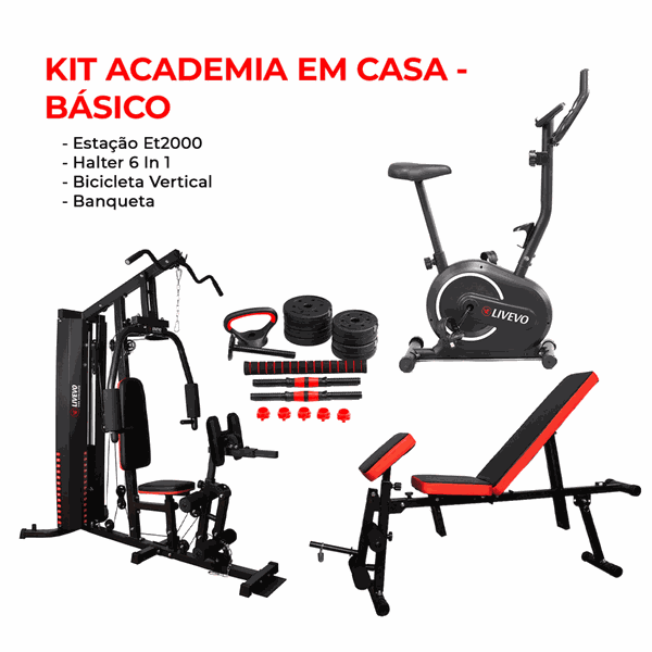 Kit Academia em Casa – Básico | Livevo