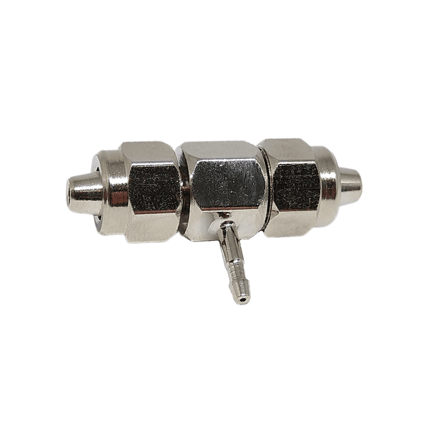 Conexão Tee (Rosca C/ Porcas) Espigão 3,3mm Mangueira 1,6mm