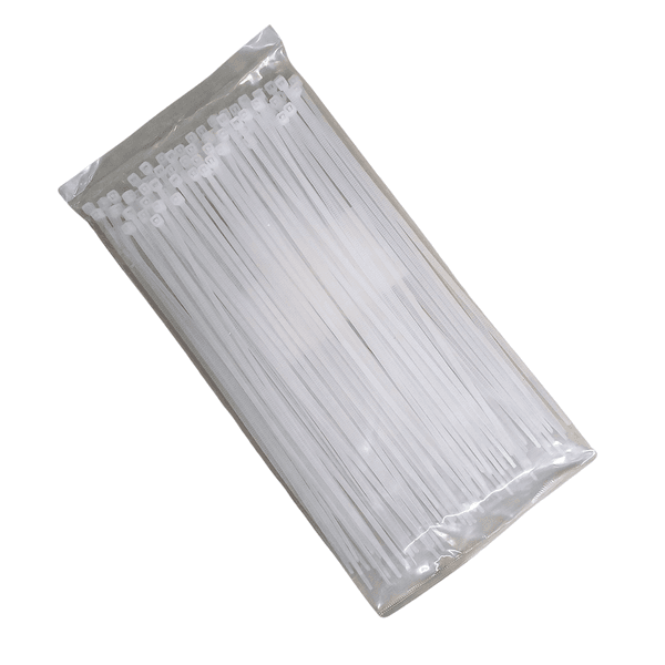 Abraçadeira de Nylon 3,0x200mm Branca (Kit 100)