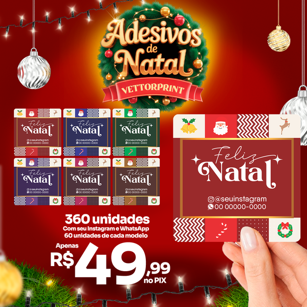 360 Adesivos Feliz Natal