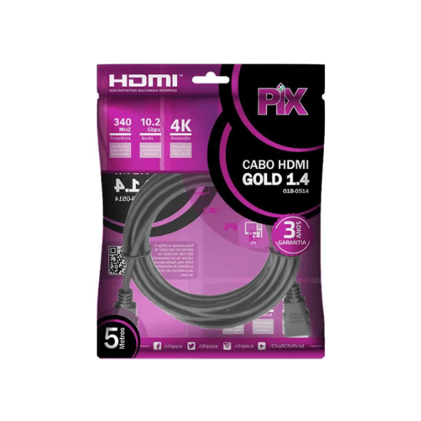 Cabo Hdmi 1.4 - 4k Ultrahd 15p 2m 