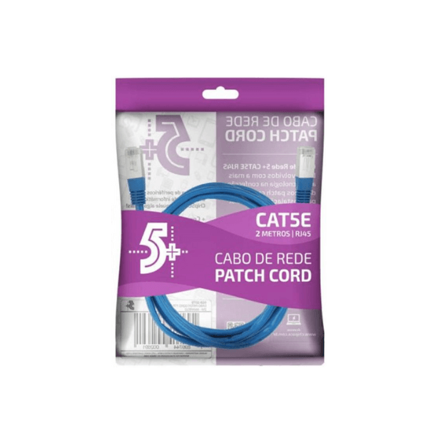 Cabo Patch Info - Patch Cord Cat5e Utp - 2m - Azul 