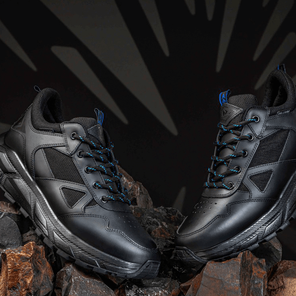 Tênis Masculino Em Couro Cano Curto Solado Eva Resistente Preto