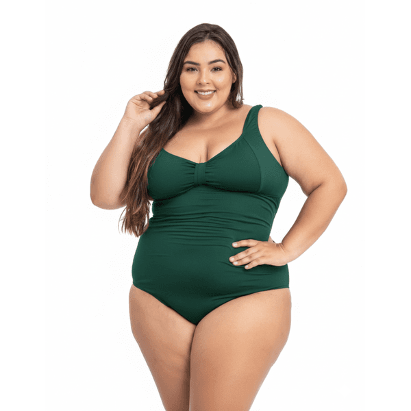 Maiô Natação e Hidroginástica Plus Size Verde