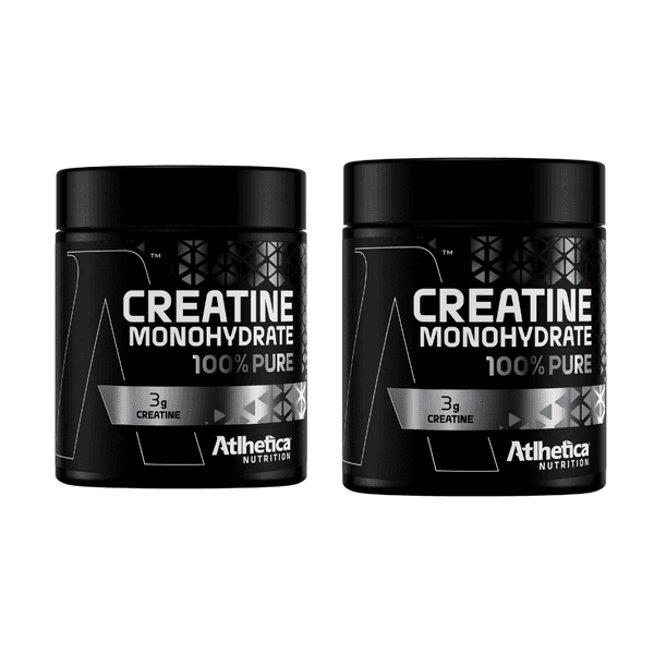 Kit 02 Creatina Monohydrate 100% Pure Atlhetica 300g