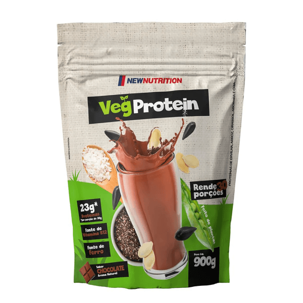 Proteína Vegetal Newnutrition Chocolate em Pó 900g