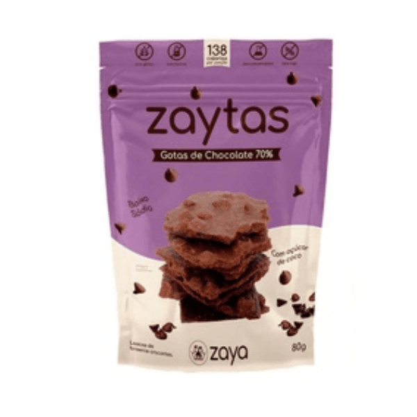Zaytas gotas chocolate 70% Zaya 80g