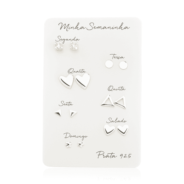 Kit Semaninha 2 Prata 925 