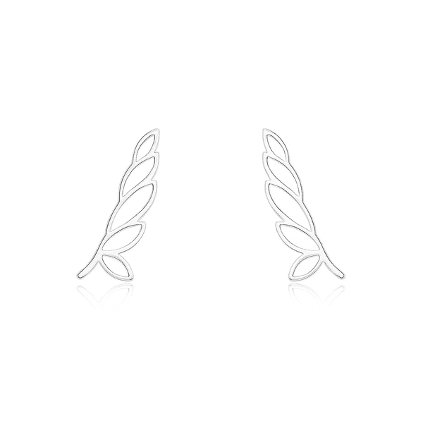  Brinco Ear Cuff Folha Prata 925