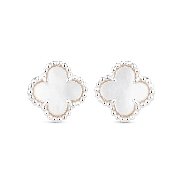 Brinco Trevo Madreperola Prata 925