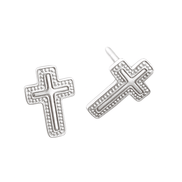 Brinco Cruz M Prata 925