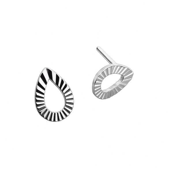 Brinco Gota Risc Vazada Prata 925