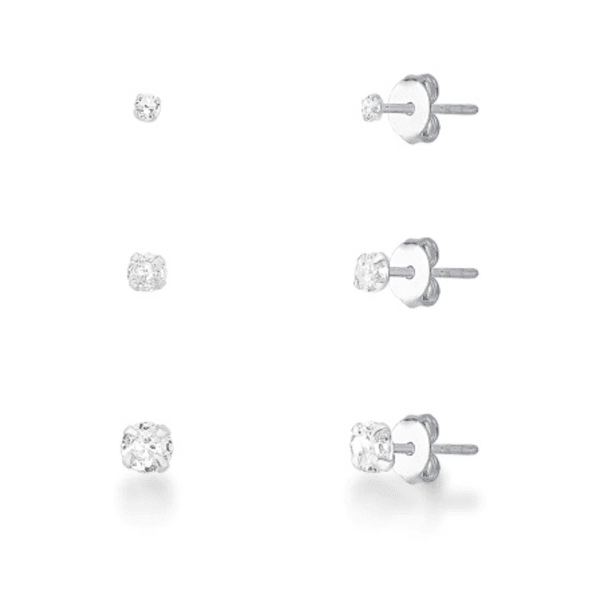Trio Cristal Prata 925