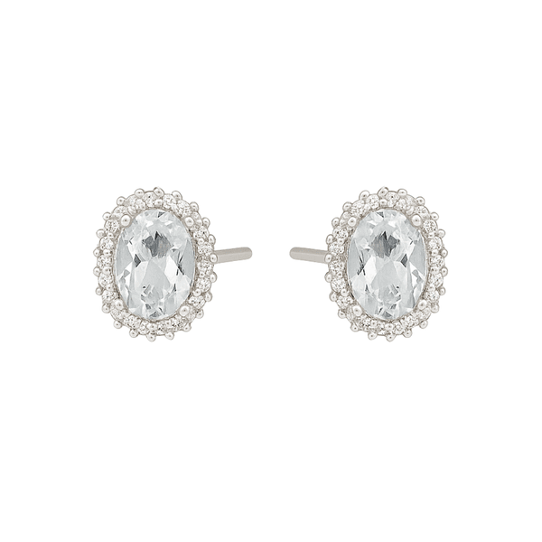 Brinco Fusion Azul Claro Prata 925