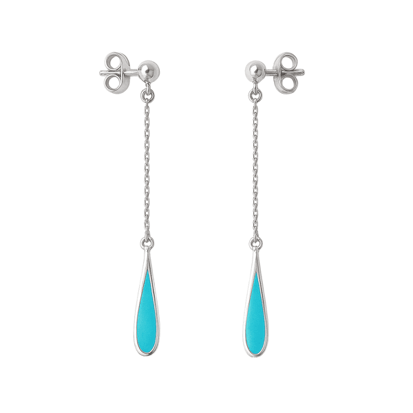 Brinco Gota Colorida Prata 925