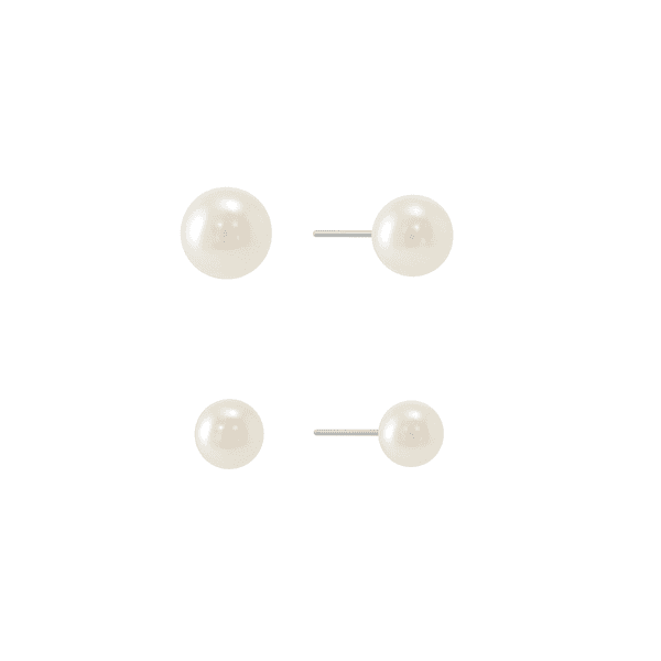 Kit Brinco Dupla Perola Prata 925 