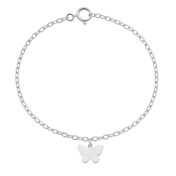 Pulseira Borboleta Dobradura Prata 925 