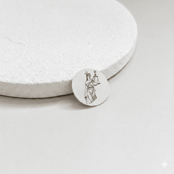 Pingente Personalizado Símbolo Direito Prata 925 