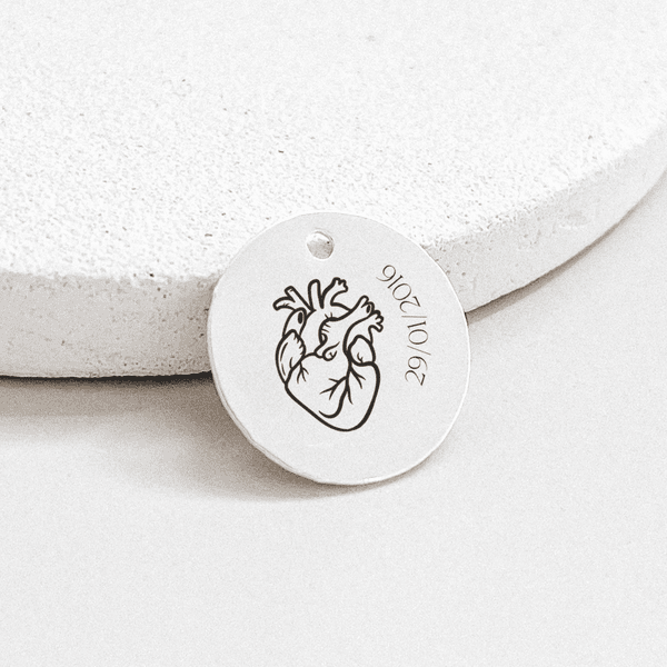 Colar Personalizado Pingente Coração E Data Prata 925