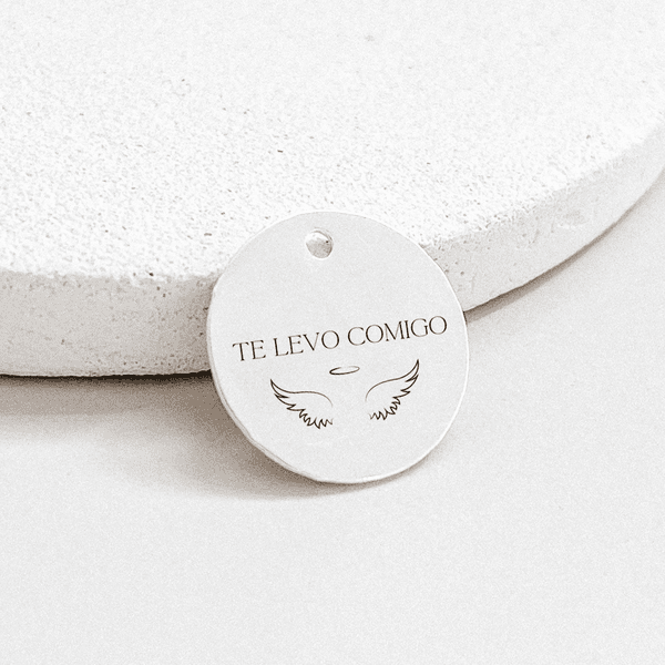 Pingente Personalizado Te Levo Comigo Prata 925