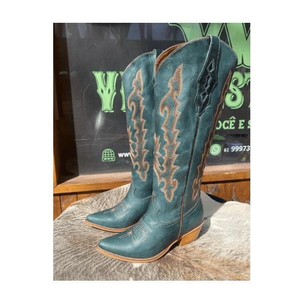 Bota Super Alto - Celeste