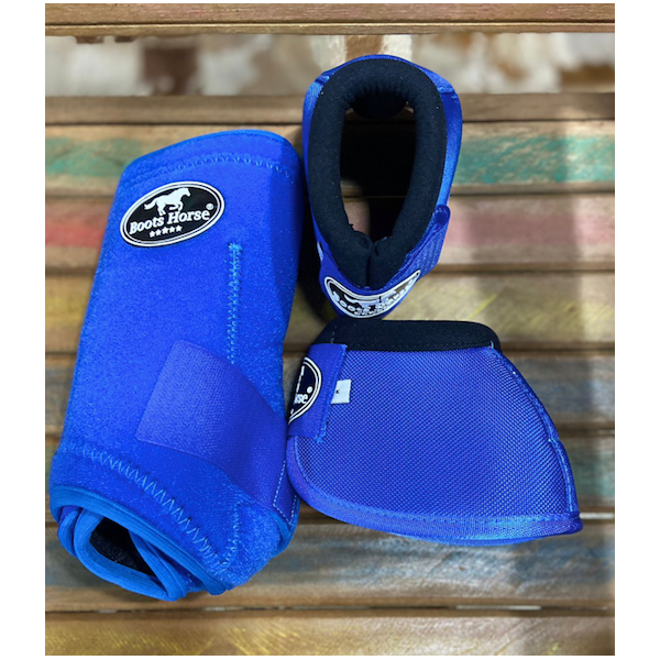 Kit Cloche e Caneleira Boots Horse Azul Royal