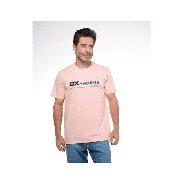 Camiseta Masc Ox Horns - Rosa