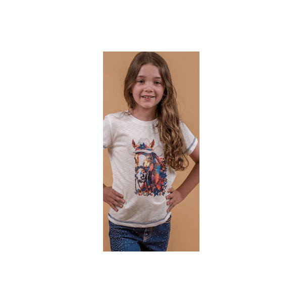 T-shirt Infantil Horse Flowers