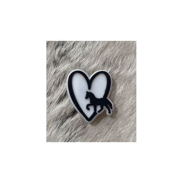 Pin para Crocs Coração Cavalo