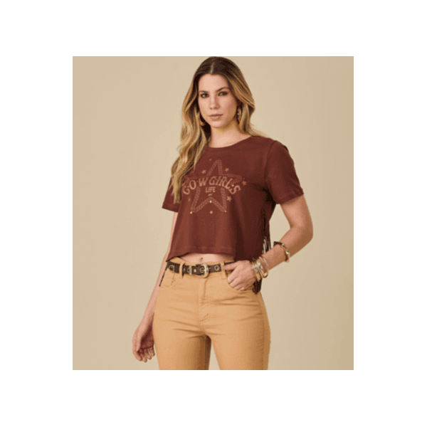 Cropped Cowgirls Life - Moon Horse