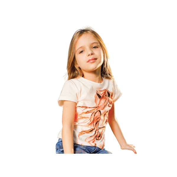 T-shirt Infantil Miss Country Amor Perfeito 