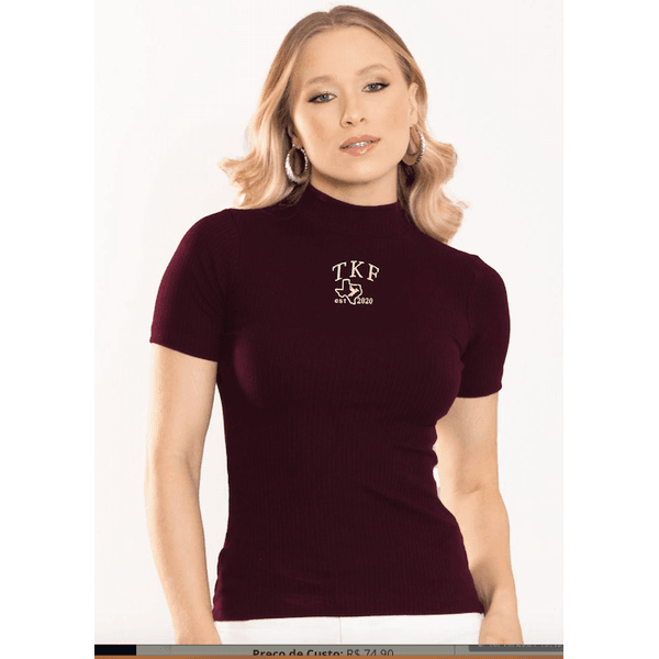 Blusa Canelada Thankfield - Vinho