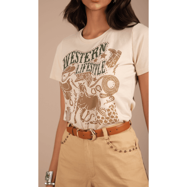 T-shirt Western - Moon Horse